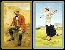 Golfers Playing Cards For Bridge Games