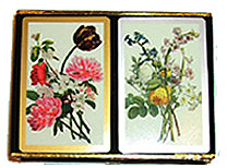 flowers bridge game playing cards