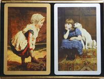 Antique Girls Playing Cards for Bridge Games