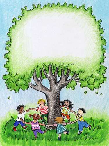 tree and kids